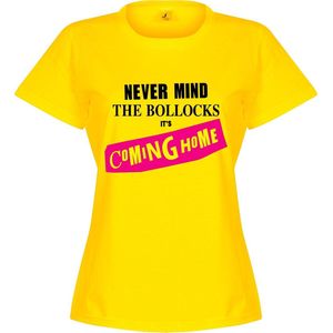 Never Mind The Bollocks It's Coming Home Dames T-Shirt - Geel  - L