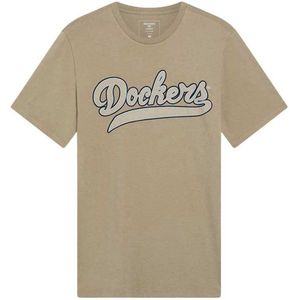 Dockers - Graphic Slim T-shirt - Beige - Korte Mouwen