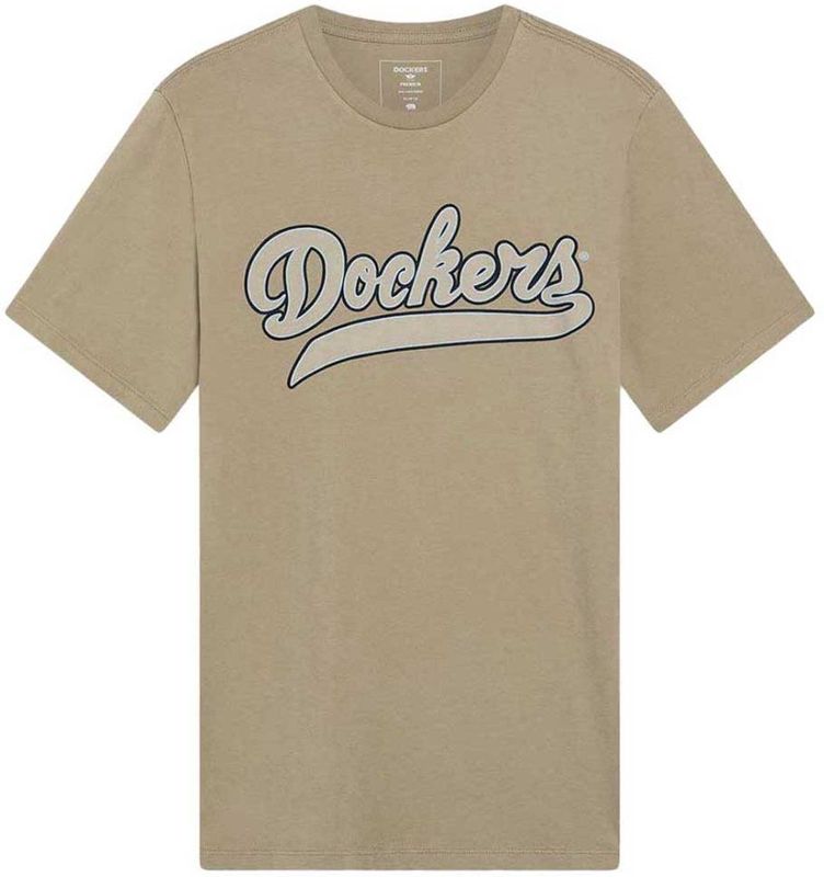 Dockers - Graphic Slim T-shirt - Beige - Korte Mouwen