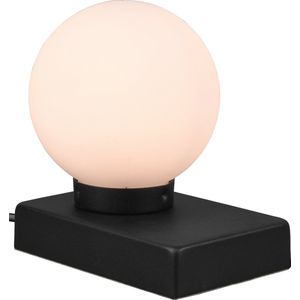 LED Tafellamp - Torna Devy - E14 Fitting - Dimbaar - Rond - Mat Zwart - Aluminium