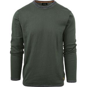 Scotch and Soda - Pullover Wolmix Donkergroen - Heren - Maat M - Modern-fit