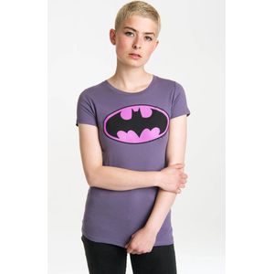 Logoshirt Vrouwen T-shirt Batman - Logo pink - Shirt met ronde hals van Logoshirt - lavendel