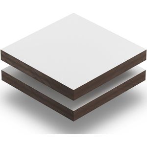 HPL wit glad 15 MM RAL 9016 - 100x90cm