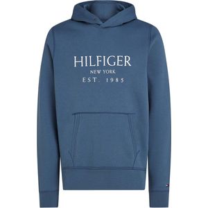 Tommy Hilfiger - Hoodie - Blauw - Katoenmix - Regular Fit