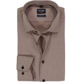 OLYMP - 24/7 Luxor - Overhemd - Noga Bruin - Strijkvriendelijk - Boordmaat 38