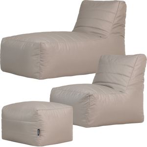 Veeva Modulaire Sun-zitzakset voor Binnen en Buiten, Beige, Zitzak Modulaire Sofa, Zitzakstoel Volwassenen met Vulling, Waterdicht