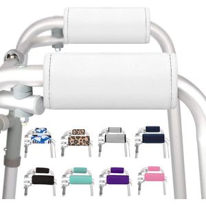 Walker Handgrepen Gevoerd, 2-Pakken Zacht Comfortabel Kussen Rollator Handvathoezen Walker Grip Pads voor Wandelaar Rollator Kruk Rolstoel, Antislip Ademend Mobiliteitsaccessoire