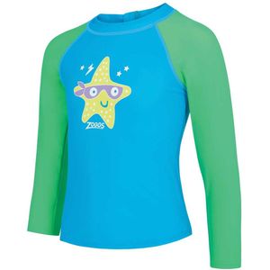 Zoggs Uv-werende Langarm T-shirt Groen,Blauw 12 Months