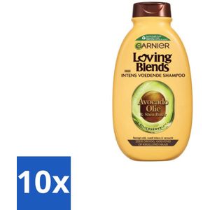 10 x Garnier Loving Blends Avocado Olie en Shea Boter Shampoo 300 ml - Avocado Olie - Shea Boter - Zeer Droog Haar - Pluizig Haar - Intensieve Voeding