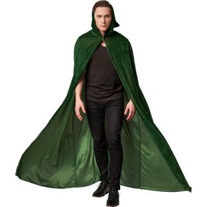 Fluwelen Cape Met Kap  onesize verkleedkleding