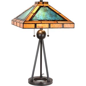 Tafellamp Tiffany 61*61*73 cm E27/max 2*60W Groen | 5LL-6164