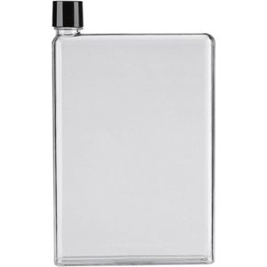 Platte waterfles voor handtas - lekvrij en slank design voor outdoor activiteiten - 350 ml wit