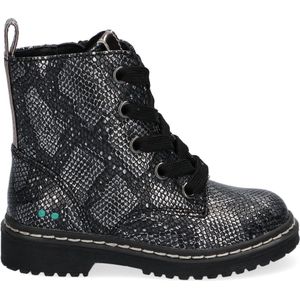 BunniesJR 221932-792 Meisjes Biker Boots - Zilver/Print - Imitatieleer - Veters