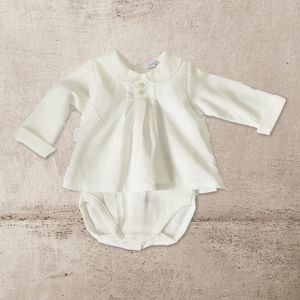 Babidu Romper/Body | Beige/Créme | Blouse | Unisex | 1195 | Newborn | Maat 50