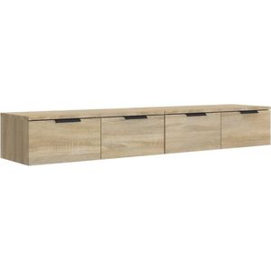 VidaXL Wandkasten 2 st 68x30x20 cm - Bewerkt Hout - Sonoma Eikenkleurig