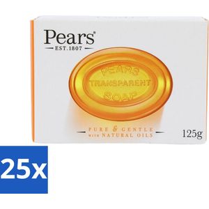 25 x Pears - Zeep - Transparant - Zacht - 125 Gr - Pears Zeep - Mint Zeep - Mint Extract Zeep - Verkoelende Zeep - Zachte Zeep