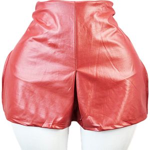 Korte broek - Maat M/L - Nep leer shorts