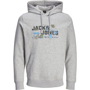 JACK&JONES PLUS JCOOUTDOOR LOGO SWEAT HOOD PLS Heren Trui - Maat EU4XL US2XL