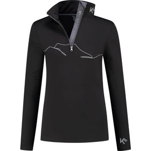 KOU Sportswear Skipully Heren Mountain - Zwart- Midlayer Shirt Wintersport - Maat S