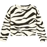 Koton - Sweatshirt - Ecru/Zwart - Dierenprint - Losse Pasvorm