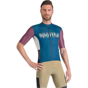 Sportful - Supergiara Logo - Korte Mouw Wielertrui - Blauw