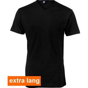 Alan Red T-shirt Vermont, extra lang, V-hals, zwart