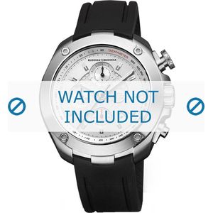 Buddha to Buddha Horlogeband Zwart Rubber voor Accelerator BTB.M.R… 46mm Horloges - 21mm