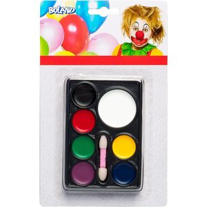 Boland - Palet Clown schmink kind - - Schmink palet - Carnaval, Themafeest, Halloween, Kinderfeestje - Clown - Circus