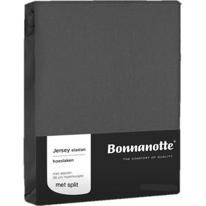 Bonnanotte - Hoeslaken - Split - Jersey - 180x200/210 - donker grijs