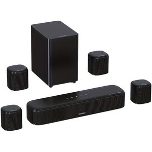 Surround Sound Systeem – Home Theater Set – Soundbar – Audio Installatie – Draadloos 7.1 Kanaals – Krachtige Subwoofer – HDMI eARC & Bass Boost – App Bedienbaar – Zwart