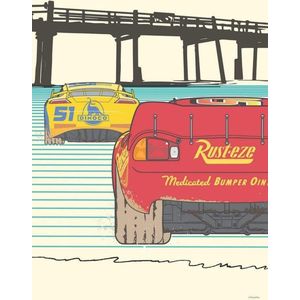 Kunstdruk Cars Strengthen Together 50x70cm