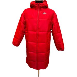 Nike - Lange Down Parka Jas - Rood - Dames - Polyester