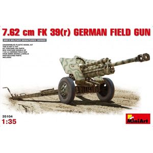 1:35 MiniArt 35104 7.62cm FK 39(r) German Field Gun Plastic Modelbouwpakket