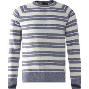 Scotch and Soda - Sweater Strepen Blauw - Heren - Maat XXL - Modern-fit