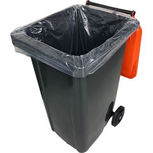 Containerzak 240 liter - extra groot - transparant plastic voor de kliko - 100 zakken