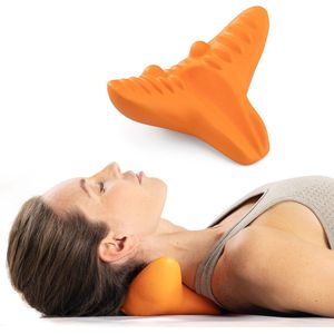 Comfortabel Massagekussen voor Nek en Schouders - Draadloos Nekkussen in Oranje voor Volwassenen