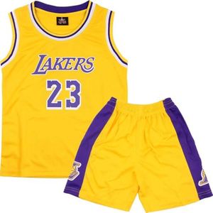 Basketbaloutfit voor Kinderen - 2-delig Jersey en Shorts Set voor Jongens, Geschikt voor 4-14 Jaar