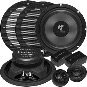 Hifonics VX6.2E - Autospeakers - 16,5cm Composet met losse tweeters - 2 weg luidsprekers - 200watt - goedkope speakers