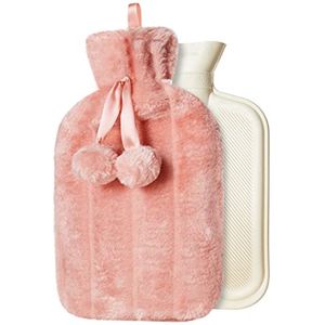 Warmwaterkruik met Imitatiebont - Roze Prosecco