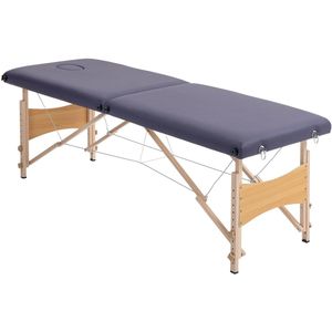 Mila Shop Massagetafel inklapbaar - Behandeltafel - 150 kilo draagvermogen - Verstelbare hoogte - Violet - 186x60x58-81cm