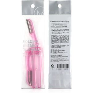 Missha Folding Eyebrow Trimmer, Opvouwbare Wenkbrauwtrimmer, Compact en Draagbaar, Precisie Trimming, Roestvrij Staal Schermes - 2 stuks