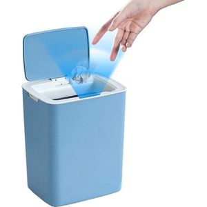 Automatische Touchless Bin Infrarood Bewegingssensor Prullenbak 14L - Kleine Keukenbak - Plastic Vuilnisbak - Vierkante Sensor Afvalstofbak voor Badkamer - Slaapkamer