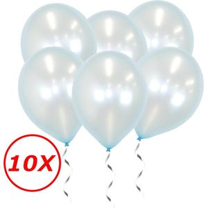 Licht Blauwe Ballonnen Metallic 10 Stuks Feestversiering Gender Reveal Verjaardag Ballon