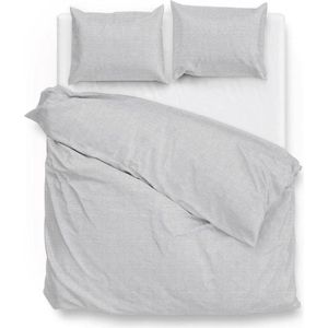 Elegante Linnen Look Dekbedovertrek Katoen Grijss-s240x200/220s-sAdemend En Zachts-sStrijkvrij