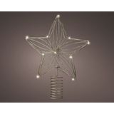 Decoris kerst ster piek - LED verlichting - steady - warm wit - H25 cm