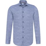 Blue Industry - Overhemd Melange Denim Blauw - Heren - Maat 43 - Slim-fit