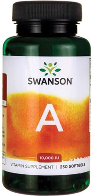 Swanson - Vitamine A - 10.000IU - 250 Softgels - Uit levertraan en vitamine A-palmitaat