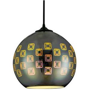 LED Hanglamp 3D - Spectra - Rond - Chroom Glas - E27