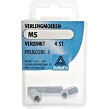 Deltafix - Verlengmoer M5 Verz - 4 Stuks