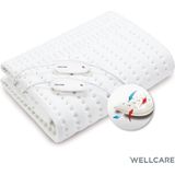 Wellcare WE167UBATHD Elektrische warmte deken | 2P | Eco Fleece | 120 min timer | Extra voetwarmte | 160 x 150 cm | 4D DWF|